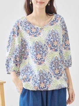 オリエンタルゆるコットンTOP