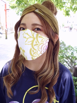 夏の手拭マスク