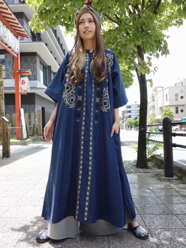 メメイ刺繍ワンピース 梟 通販 エスニック アジアン ナチュラル ファッション 服 雑貨