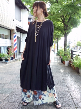コットンスラブユルワンピース