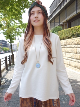 リップルボートネックTOP