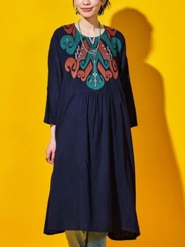 コットンエジプシャン刺繍ワンピース