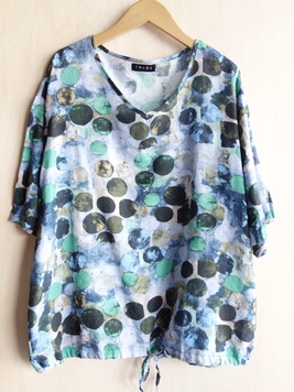 アクアドットゆるコットンTOP