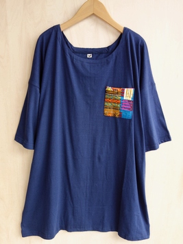 アフリカンバティックハンドステッチTOP
