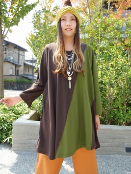 バイカラドルマンビッグカットソー