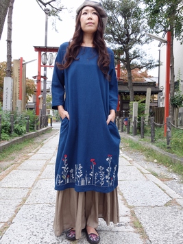 フィールドワンピース 梟 通販 エスニック アジアン ナチュラル ファッション 服 雑貨