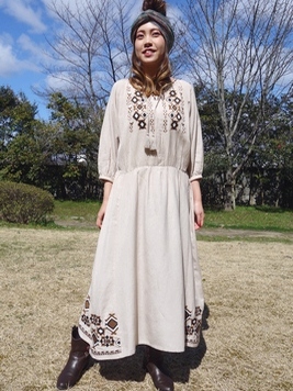 レオワンピース 梟 通販 エスニック アジアン ナチュラル ファッション 服 雑貨