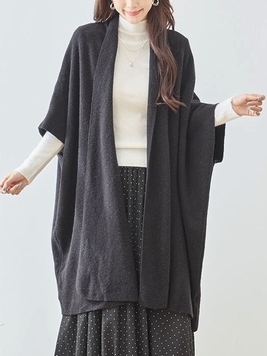 リラックスニットロングカーディガン