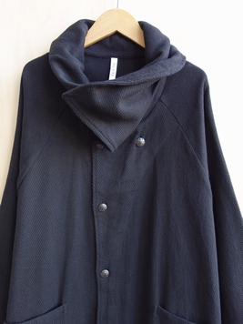 コットン厚手オーバーネックコート