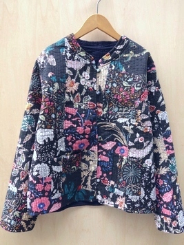 キルトパッチワークリバーシブルジャケット