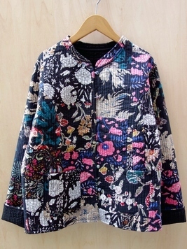 キルトパッチワークリバーシブルジャケット