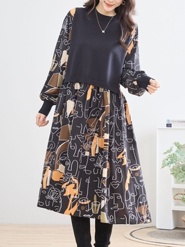 パブパブフェイスレイヤード風ワンピース