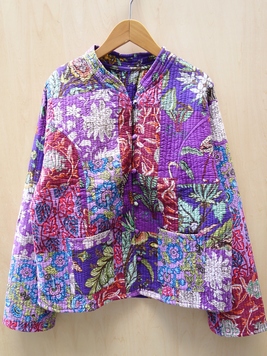 キルトパッチワークリバーシブルジャケット