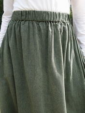 壁画風プリントロングスカート 梟 通販 エスニック アジアン ナチュラル ファッション 服 雑貨