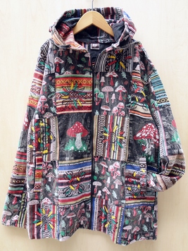 きのこの森ハンドペイントパーカー