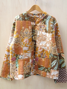 キルトパッチワークリバーシブルジャケット