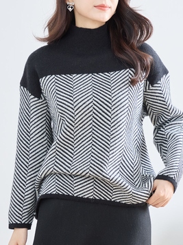 配色ツイード柄ニットTOP