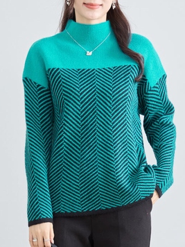 配色ツイード柄ニットTOP