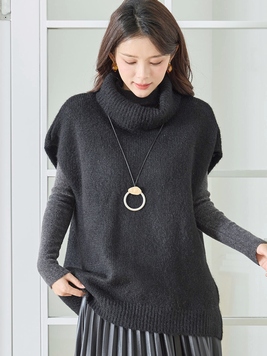 タートルニットベストセーター