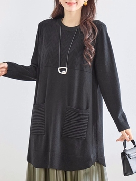 矢羽根ニットチュニック