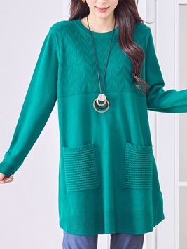 矢羽根ニットチュニック