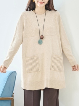 矢羽根ニットチュニック