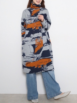 裏起毛モネネチュニックワンピース