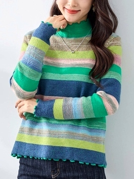 レトロボーダーニットTOP