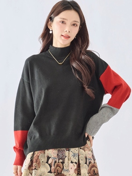 バイカラニットTOP