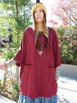 ビッグシルエットドルマンコットンカットソー