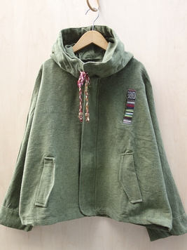 シルク紐のゲリ織りポッケドルマンジャケット