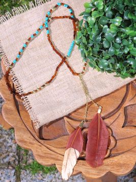 カラフェザヘアバンド 梟 通販 エスニック アジアン ナチュラル ファッション 服 雑貨